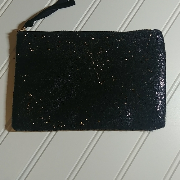 Xoxo, Carly Handbags - Black Sparkly Makeup 💄 Pouch